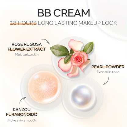 LAIKOU Waterproof BB Cream Full Coverage Concealer, Natural/Ivory/Tan 30ml, Long Lasting Foundation Make Up, Oil Control, Even Skin Tone, Hide Pores