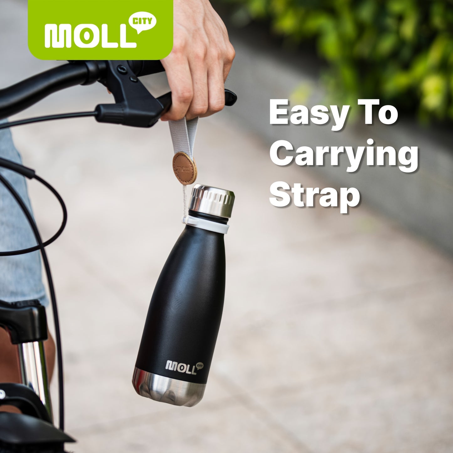 Garrafa térmica de aço inoxidável de 500ml com boca estreita, 1 unidade, reutilizável, à prova de fugas, para viagens, ideal para mulheres (rosa)