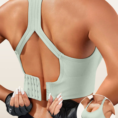 Women's Sports Bra with Removable Pads - No Underwire Breathable Support, Seamless Gym Yoga Running Top, Adjustable Straps & Soft Fabric for Workouts & Casual Wear, Workout Versatility, Sporty Design, Smooth Texture