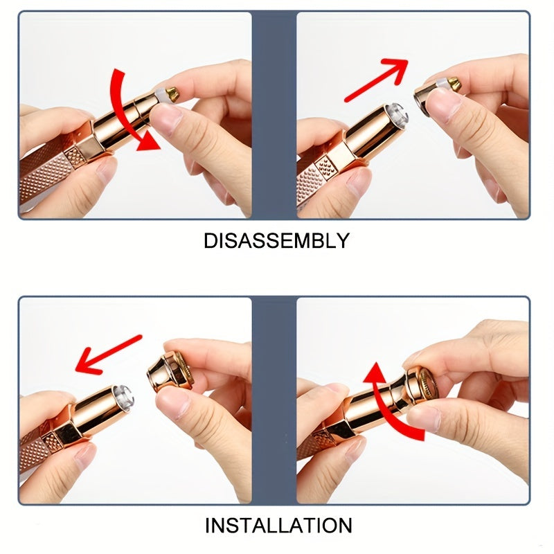 Aparador de pelos feminino recarregável com 4 cabeças para rosto, sobrancelhas, nariz e corpo - Remova os pelos indesejados com precisão e conforto sem esforço.