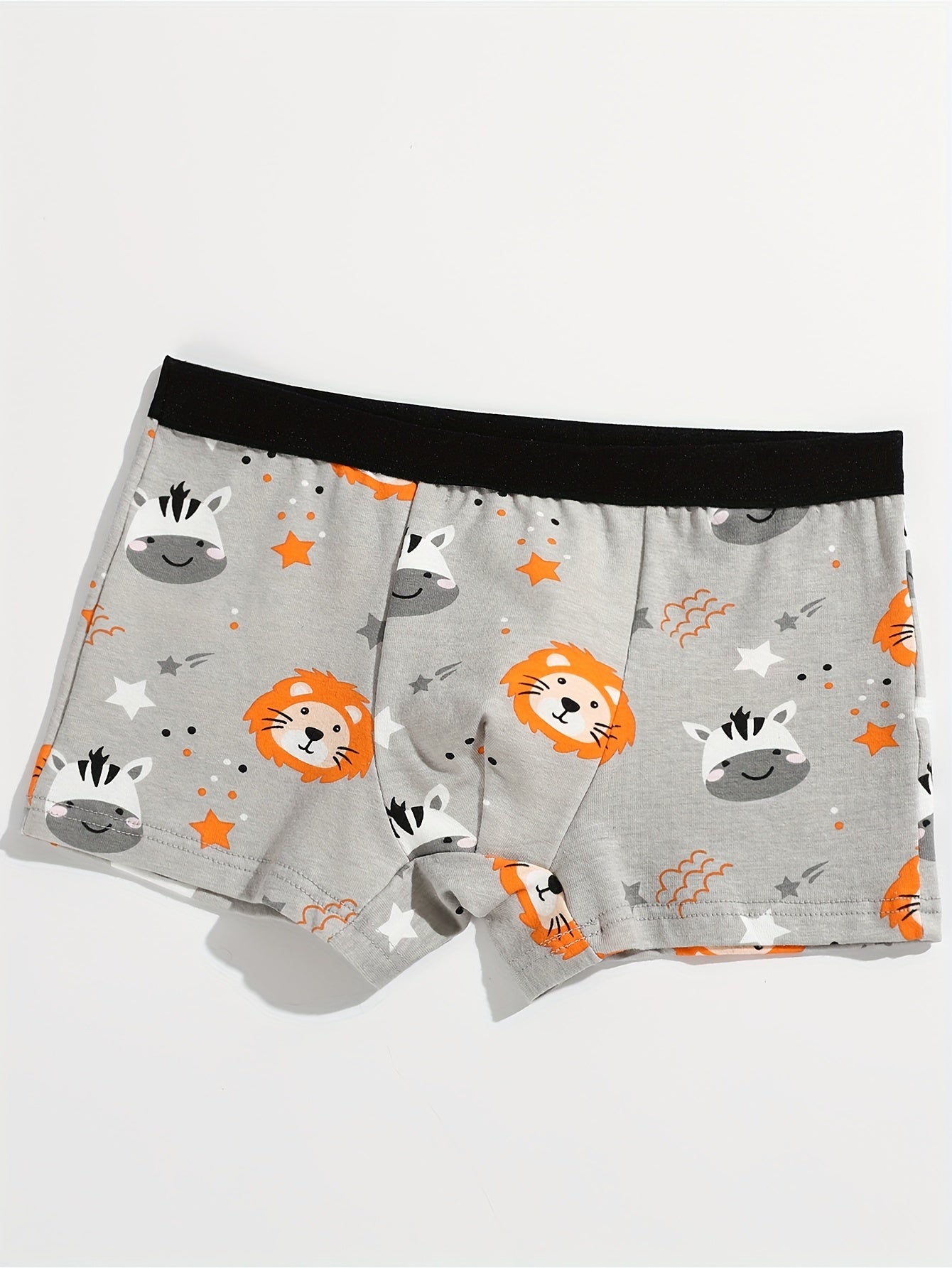 Conjunto de 8 Cuecas Boxer para Criança com Estampas de Dinossauro e Camião Escavador - Tecido Elástico Respirável, Cintura Elástica, Roupa Íntima Macia e Casual para Jovens, Cuecas Boxer Elegantes para Meninos