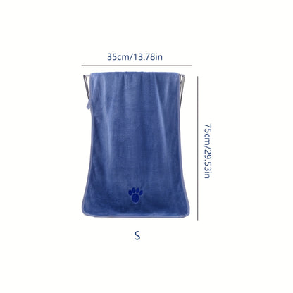 1pc Super Absorbent Dog Bath Towel With Adorable Embroidery - Gentle & Stylish Cleaning Solution For Your Furry Friend