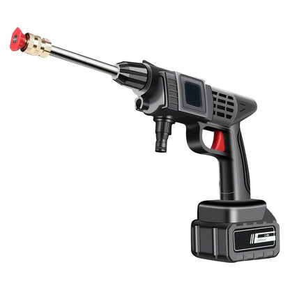 Portable charging car wash tool, freeing from the restriction of water tap, can be used as long as there is a water source. Powerful, suitable for car washing, garden watering, home floor cleaning, and extremely convenient fo