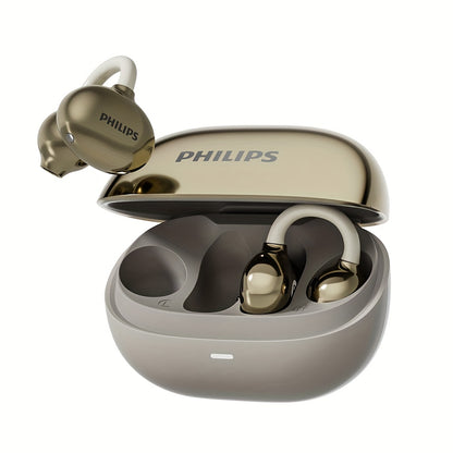 For Philips Wireless Earbuds with Touch Control, Open-Back Design, High-Definition Sound, and Noise Cancellation for Calls - Plastic Earphones with Condenser Mic, TWS Sports Headphones for Cellphones TAT3469, USB-C Charging,