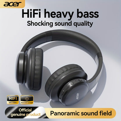 Upgraded Wireless Over-Ear Headphones with Bass-Enhanced Sound, Lightweight Foldable Design Featuring Built-In Microphone. Includes 3.5mm Audio Cable