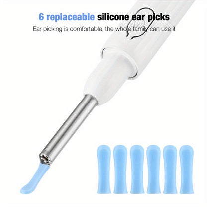 Rechargeable Ear Wax Remover Kit, Wireless Otoscope Earwax Removal Tool 1080P HD WiFi Ear Endoscope With LED Light, 3.5mm Visual Ear Scope Camera Safe Ear Pick Ear Cleaning Endoscope Kit For Adults & Pets