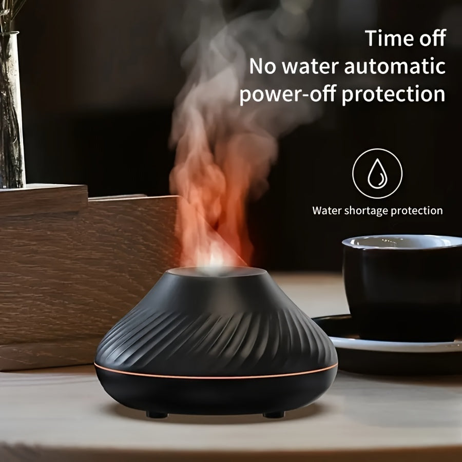 New Flame Light Aromatherapy Humidifier Ultrasonic Spray Fragrance Replenishment Expansion Fragrance Machine Essential Oil Humidifier Aromatherapy Machine Candle 7-color Atmosphere Light
