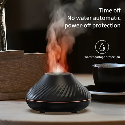 New Flame Light Aromatherapy Humidifier Ultrasonic Spray Fragrance Replenishment Expansion Fragrance Machine Essential Oil Humidifier Aromatherapy Machine Candle 7-color Atmosphere Light