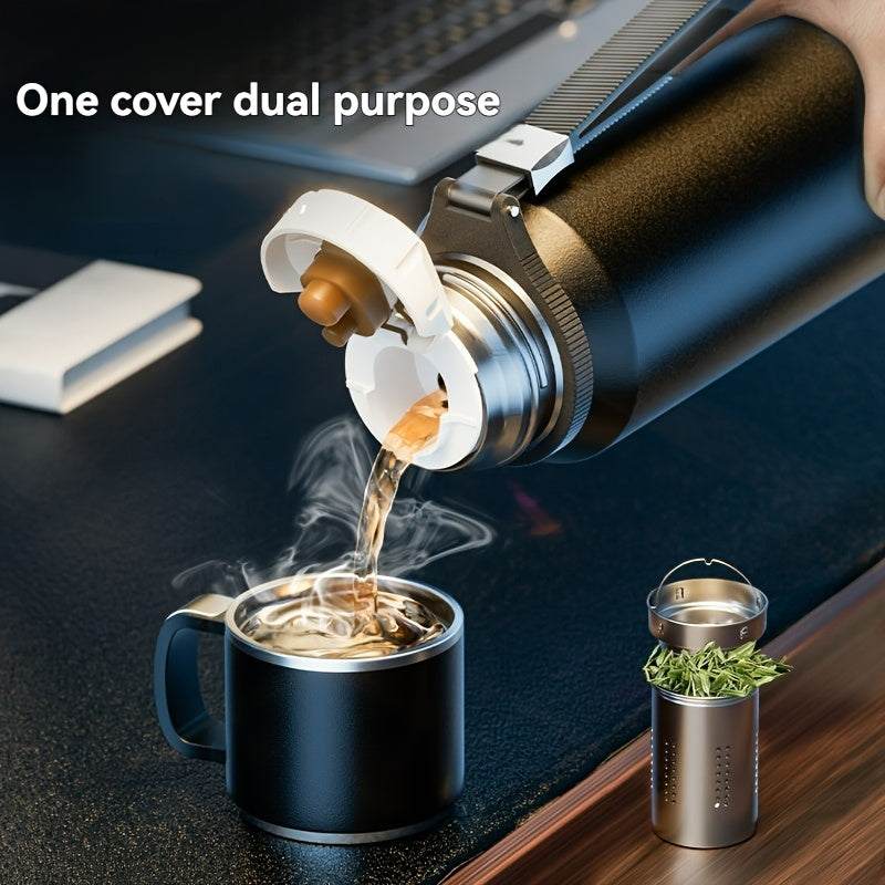 Explore The Insulated Cup, NMREI Stainless Steel Insulated Cup with Lid And Handle, One-Click Opening, Suitable for Outdoor, Camping, Car