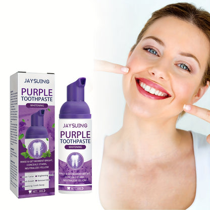Purple Whitening Toothpaste - Brightens & Cleans Teeth, Fades Stains & Odors, Oral Care Gel Teeth Whitening Products Tooth Whitening