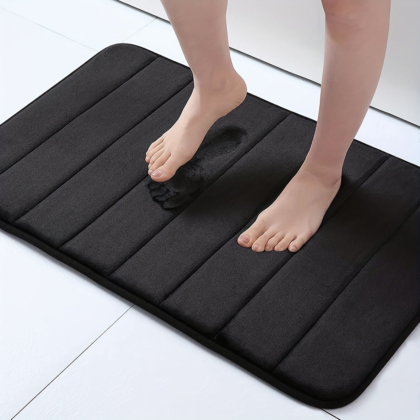 1pc Soft and Comfortable Bathroom Memory Foam Mat with Quick Absorption and Anti-Slip Properties, Bathroom Decor, Bathroom decorations, bath rug, kitchen Area Rugs, Laundry, bedrooom, shower, indoor mat