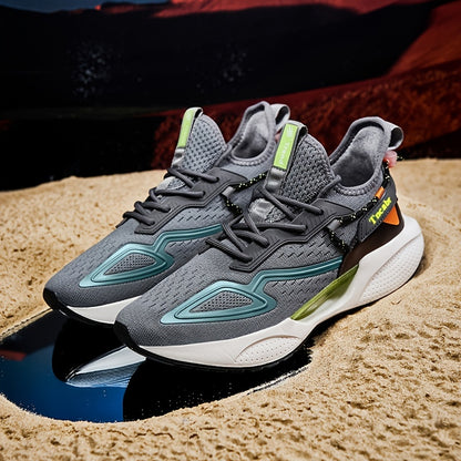 2026 Summer New Knit Men's Casual Shoes, Elastic Shock-Absorbing Sports Sneakers for Students - Trendy and Versatile Running Shoes