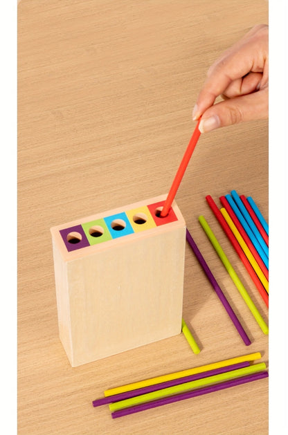 Wooden 3-in-1 Pulling Stick, Enhances Children's Fine Motor Skills and Patience Training, Cognitive Development Educational Interactive Board Game Toy, Patience Building Game, Playful Design, Durable Construction