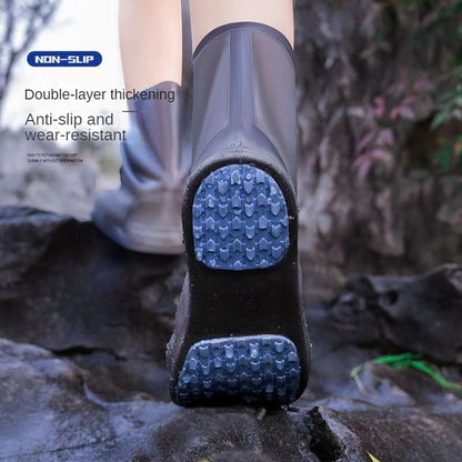 Pair of Outdoor Anti-Slip, Odor-Resistant, and Durable Waterproof Shoe Covers