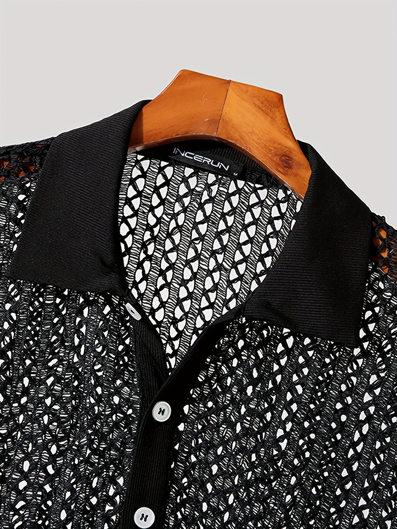 [Popular Choice] Trendy Sheer Mesh Cut-Out Top - Sexy Collared Short Sleeve Shirt in Bright Colors, Polyester, Summer Wear, Short Sleeve, Fas Shirt.hionNova, Sexy Style, Loosen Version, Summer