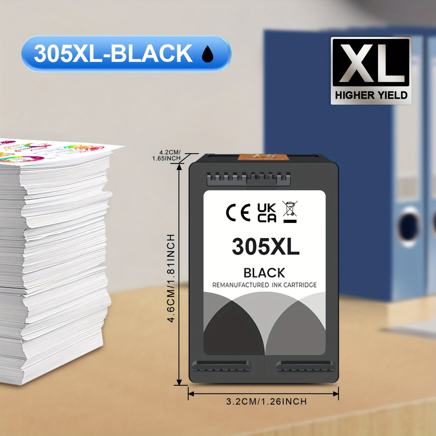 305XL Ink Cartridges Replacement for HP 305 XL, Remanufactured for HP 2700, 2700e, 2752, 2752e, 2742, 2755, 4100, 4100e, 4152, 4155e, 6000, 6055, 6400, 6458, 6458e, Printer, Ink Cartridges For Printers, Printer Supplies, Offi