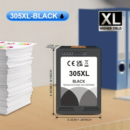 305XL Ink Cartridges Replacement for HP 305 XL, Remanufactured for HP 2700, 2700e, 2752, 2752e, 2742, 2755, 4100, 4100e, 4152, 4155e, 6000, 6055, 6400, 6458, 6458e, Printer, Ink Cartridges For Printers, Printer Supplies, Offi