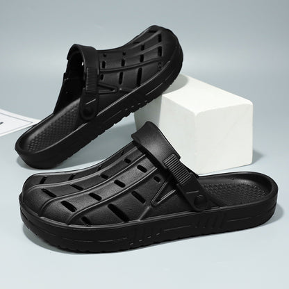 Men's Fashionable Breathable Oversized Clogs - Casual Slip-On Beach & Garden Sandals, EVA Material