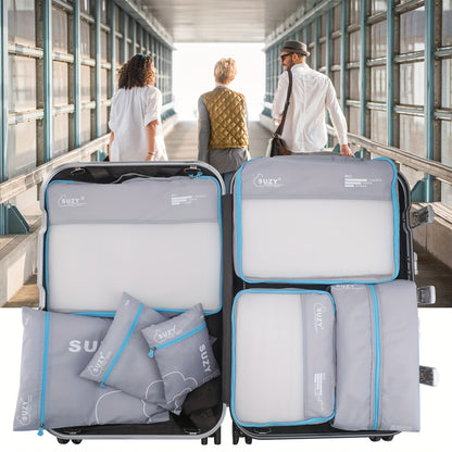 Travel Organizer Bag 7pcs Set Portable Suitcase Organizing Bag Clothes Storage Bag