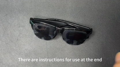 Smart Wireless 5.0 Sunglasses Multifunctional Glasses Wireless Call Play Music Outdoor Sports Headphones Rechargeable HIFI Sound Quality HD Lens Headphones Black Technology Unisex Touch Long Battery Life Anti-UV Lens