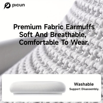 PICUN Wireless Headphones with Dynamic Head Tracking, -52dB ANC Noise Cancellation, 140Hrs Battery Life, Wireless 5.4, Wired/Wireless Switch, Double Connection & Multi-Mode Audio, Closed-back Design, Plastic Material, Compati