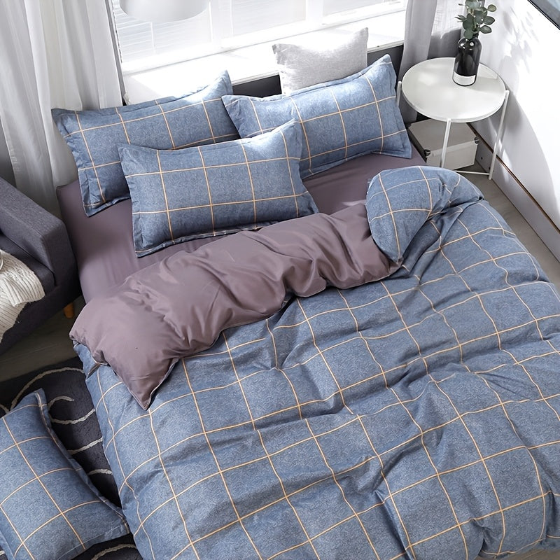 Conjunto de cama novo, confortável e respirável, com 4 peças: 2 fronhas, 1 capa de edredão e 1 lençol de baixo com elástico - Under Mount Fuji