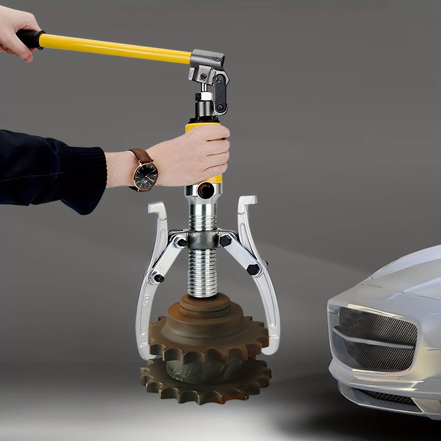 20T Manual Hydraulic Puller Hydraulic Wheel Hub Puller Hydraulic Gear Puller for Pulling Shafts Flanges Gears Pulleys Flywheels Bearing Chucks Apart
