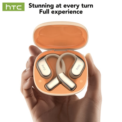 1pc HTC NE39 AI Translator Headset with Real-Time Translation in 131+ Languages, Wireless 6.0, Long-Lasting Battery, Touch Control, Gaming Mode, Compatible with PC/Phone/Tablet - Lightweight AI Translation Earbuds for Travel,