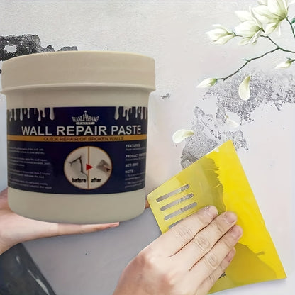 Kit de Reparação de Paredes com Espátula - Massa de Secagem Rápida para Drywall, Preenchimento de Buracos e Fissuras, Acabamento à Base de Cal, Reparação Autocolante de Paredes de Gesso, Branca, Material Plástico, Fácil de Usar para Reparações Domésticas