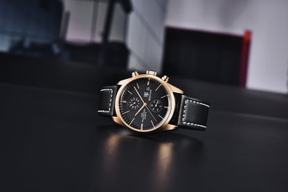 1pc New BENYAR Men's PU Leather Quartz Wristwatch, Men's 100M Multifunctional Watch Military Sports Chronograph Watch For Men