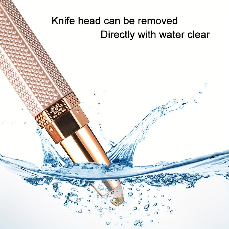 Aparador de pelos feminino recarregável com 4 cabeças para rosto, sobrancelhas, nariz e corpo - Remova os pelos indesejados com precisão e conforto sem esforço.