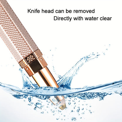 Aparador de pelos feminino recarregável com 4 cabeças para rosto, sobrancelhas, nariz e corpo - Remova os pelos indesejados com precisão e conforto sem esforço.