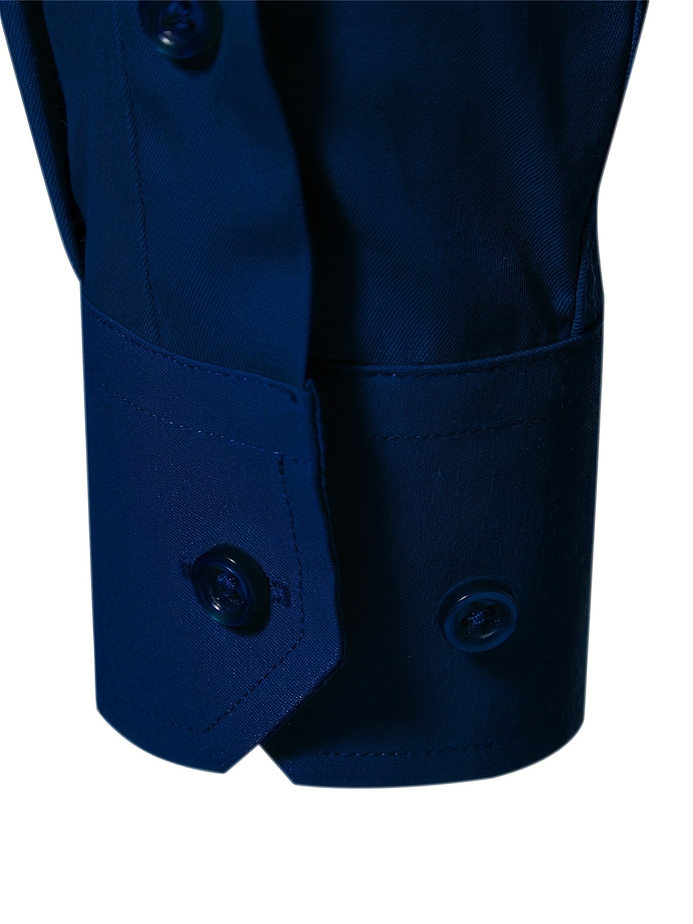 Men'S Slim Fit Long Sleeve Shirt - 55% Cotton, 40% Polyester, 5% Spandex, Solid Color, All-Season, Woven Fabric, Button-Up, Lapel Collar, Casual Weekend Wear, 125g/m²