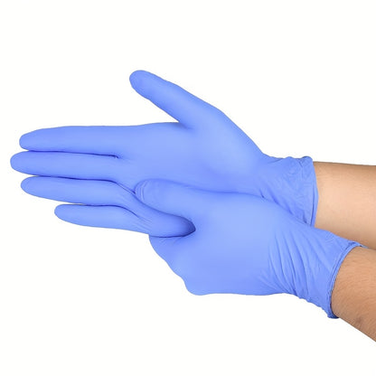 100pcs Purple-Blue Disposable Nitrile Gloves - Durable, Waterproof, Ideal for Home Cleaning, Pet Bathing, Hair Dyeing, Manicure - Essential Household Cleaning Supplies, Pet Care Essentials|Disposable Gloves|Durable Gloves