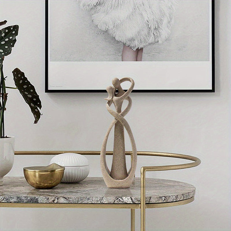 1pc, Kissing Couple Statue Abstract Sculpture Resin Statue Home Decor Modern Home Office Desktop Shelf Bookshelf Decoration, Christmas Gift