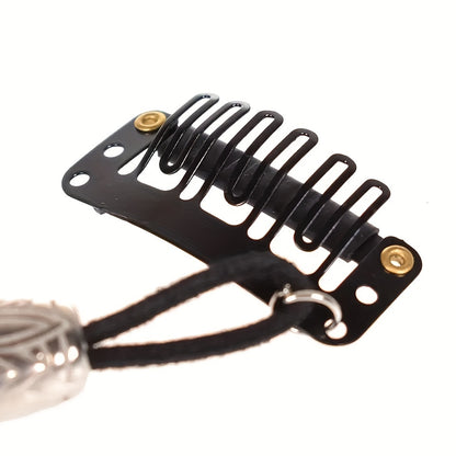 1pc Faux Feather With A Snap Clip Boho Style Feather Tassel Hair Extension Hair Clip For Women Daily Use