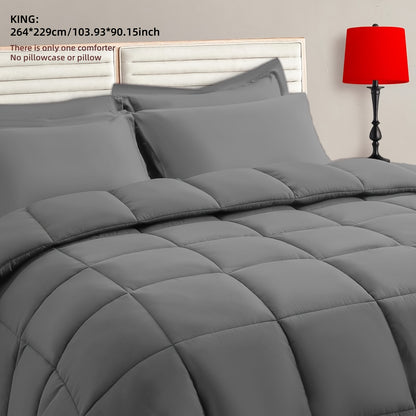 Edredão acolchoado xadrez estilo francês aconchegante - Macio, quente e lavável à máquina para todas as estações.