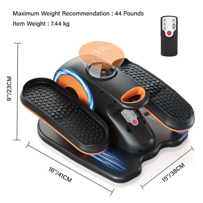 Actflame Under Desk Elliptical Machine, Electric Seated Pedal Exerciser for Seniors Fully Assembled,  Stepper Sitting Leg Exerciser with Remoter, 12 Level Speed Forward & Reverse Direction, Manual & Auto Mode for Home Office,