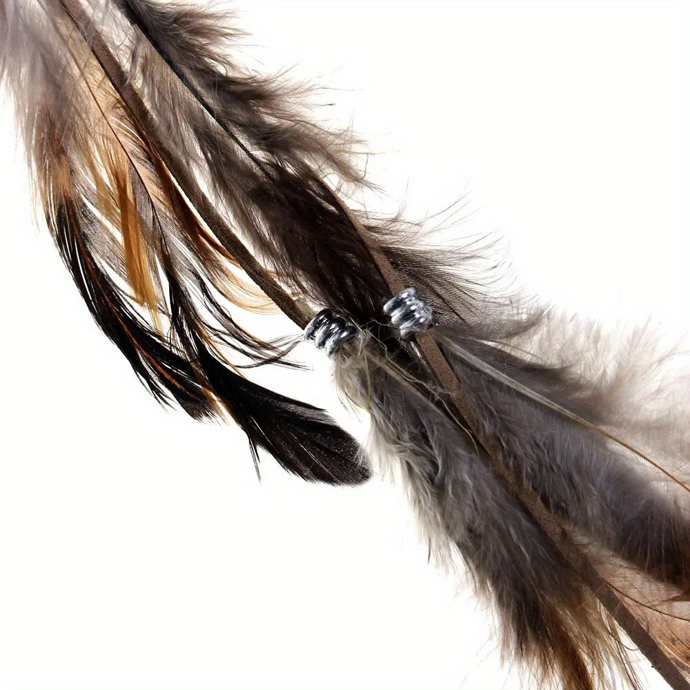 1pc Faux Feather With A Snap Clip Boho Style Feather Tassel Hair Extension Hair Clip For Women Daily Use