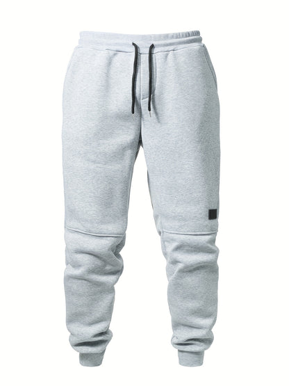 3pcs Men's Casual Athletic Joggers - Durable, Versatile & Warm Polyester Sweatpants with Drawstring Waist, Machine Washable - Black, Dark Gray, Navy Blue