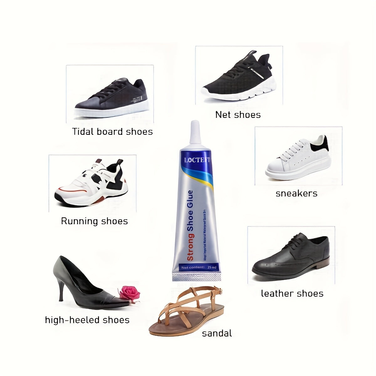 1pc 25ml Shoe Repair Glue Special Glue for Shoes Resin Soft Glue Waterproof Universal Strong Sole Special Shoe Repair Glue Universal Glue Leather Shoes Sports Shoes Glue Strong Glue Shoe Repair Glue Soft Glue