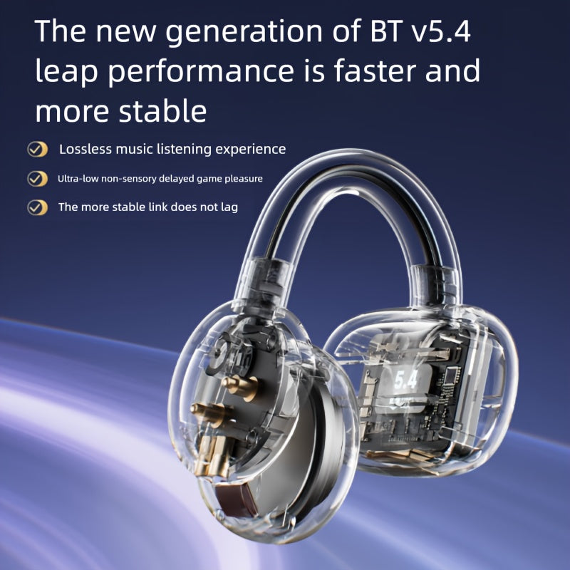 Philips True Wireless Bluetooth Headphones, Open Wireless Earbuds, Ear Clip Wireless Earbuds, for iPhone and Android, Comfortable to Wear, Bluetooth 5.4, 46 Hours of Playtime, Stereo Bass, LED Battery Display, ENC Dual Noise