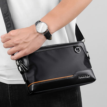 Men's Luxury Multi-Functional Handbag & Wallet in One - Dark Navy Blue/Black with Golden-Tone Hardware, Soft Silky Texture, Golden-Tone Hardware, Zipper Closure & Detachable Strap - Travel, Commute, Formal & Everyday Use - Id