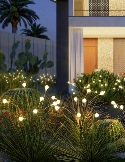 Two Solar Garden Lights, Equipped with 6/8/10 LED Bulbs, Firefly Floor Lights, Outdoor LED Lights, Spherical Garden Decorative Lights for Yard Lighting, Festive Parties, Christmas, Independence Day Dance Illumination to Beaut