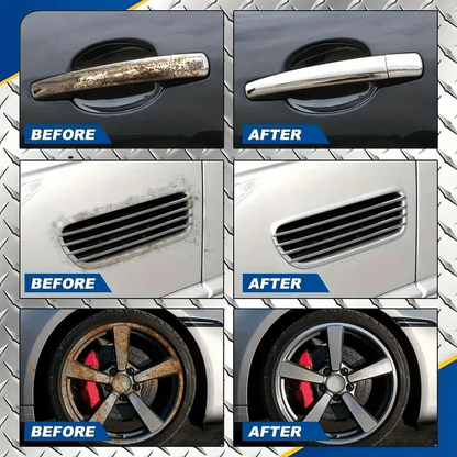 100ml Rust Remover Spray 3.38oz - Dissolves Tire Rust, Protects Hubs and Brake Drums, Suitable for Rust on Scissors, Gears, Tools, Household Dust-Free Metal Surfaces, Kitchen Appliances, Car Tires - Suitable for Car, Bicycle