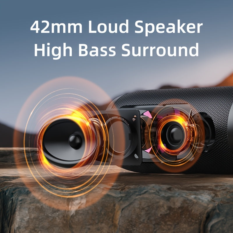 ZEALOT S76 50W Wireless Speaker, Outdoor Portable with RGB Lighting, 8-Hour Playtime, Supports Phone, Tablet, PC, TV. SD, USB, AUX, Dual Pairing Function, Suitable For Car, Camping, Beach, Party