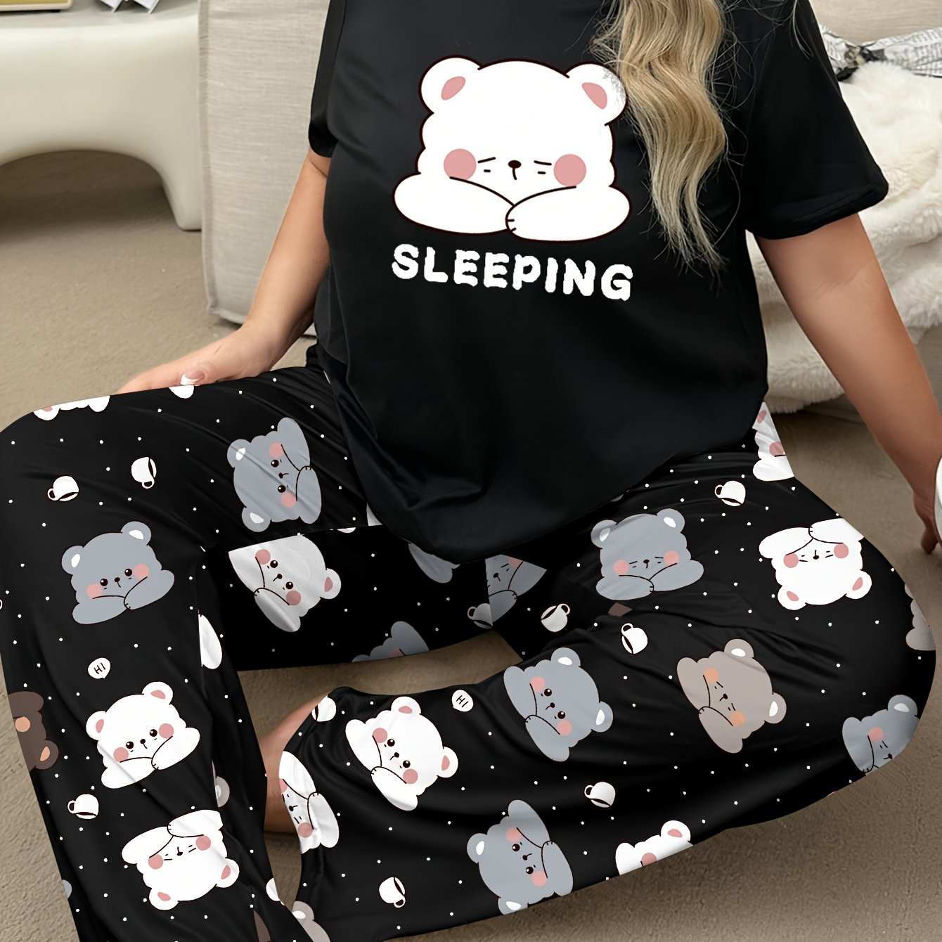 Women's Plus Size Casual Pajama Set