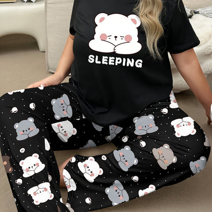 Women's Plus Size Casual Pajama Set