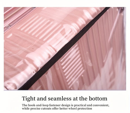 3pcs Luggage Protective Covers, Check-in Shockproof Thick PVC Transparent Dustproof Covers for 50.8cm+60.96cm+71.12cm Suitcases, Waterproof & Durable