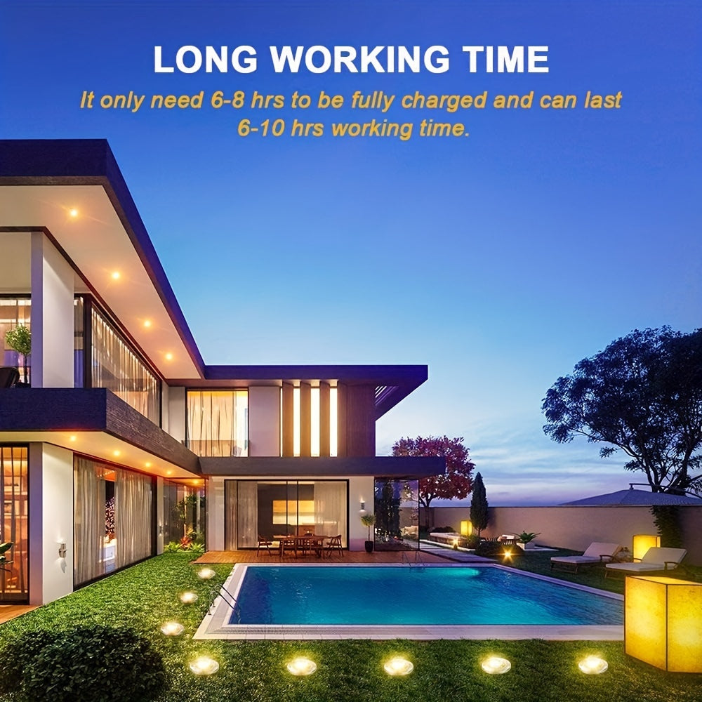 4/8/12/16pcs Solar Buried Light, IP65 Outdoor Landscape Lights, Solar Disc Lights, Garden Pathway Lighting, Solar Floor Lamps, 8pcs LED Solar Ground Lights for Roads, Courtyards, Walkways, Patios, Lawns